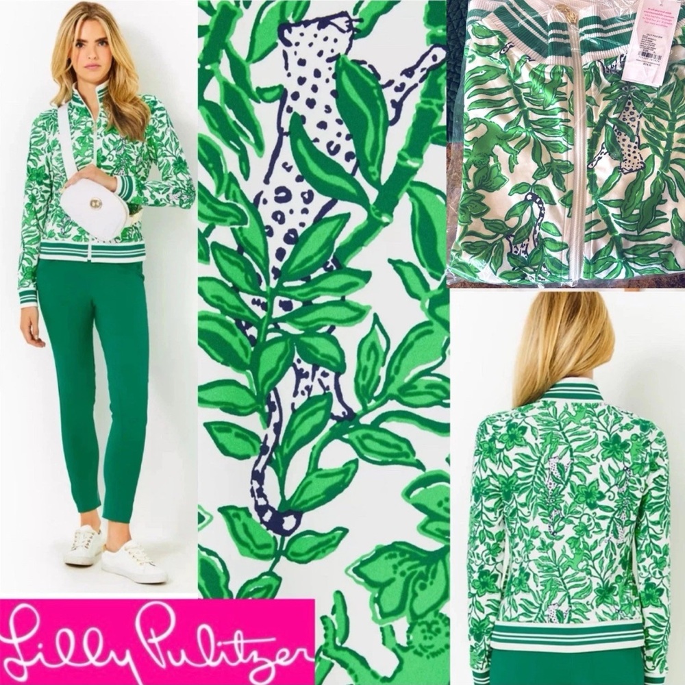 NWOT Lilly Pulitzer Luxletic Regate Jacket Lil Escape Plan Size Large Brand New! - Picture 6 of 13